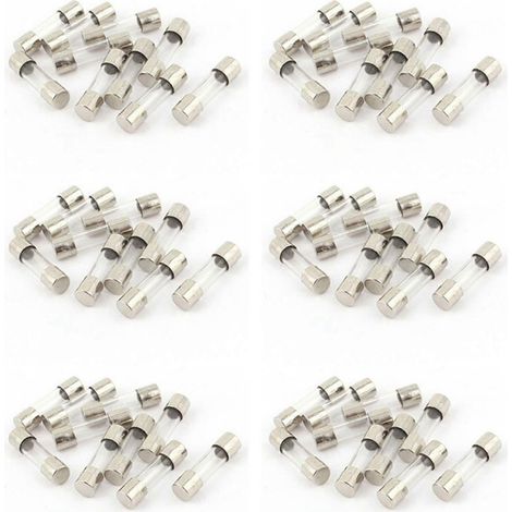 60 Pcs 250 V 250 MA 0.25 Un Fusible à Action Rapide 5 X 20 mm Tube en Verre (1/3)