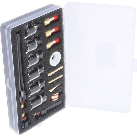 Kit accessoires chalumeau soudure TIG, consommables laiton verre pour torche WP-17/18/26, outil pro (1/5)