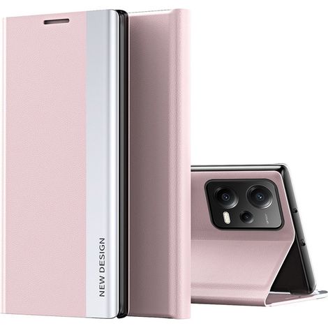 Magnetisches Seitenschutzhüllen-Set für Xiaomi Poco X5 5G / Redmi Note 12 5G, Pink + Glas (1/2)
