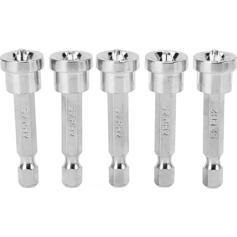 Embout de tournevis magnétique 50 mm en acier chrome vanadium antirouille, tige hexagonale, positionnement pour outil électrique (1/5)