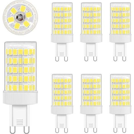 Ampoule G9 LED Blanc Froid, 10W LED G9 6000K Equivalence Incandescence 80W Lumière 900LM Lampe G9 LED AC 220V Lumineux 360º Large Angle de Faisceau 862835 SMD Non Dimmable Lot de 6 (1/4)