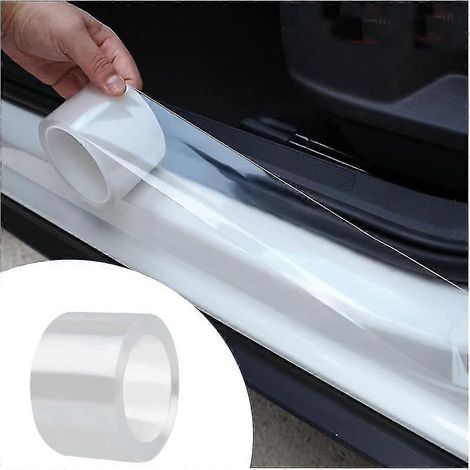 Cinta protectora para el umbral de la puerta del coche, tira adhesiva para cubrir arañazos en el parachoques de la puerta, accesorios para el coche. (1/5)