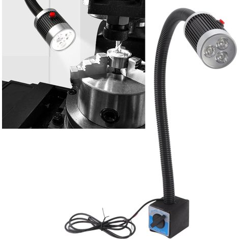 Lampe d'atelier universelle LED 9W à col de cygne flexible avec base magnétique robuste pour éclairage de travail. (1/5)