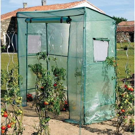 JANY FRANCE Serre souple à tomates + housse PE 140 gr/m² - L.198 x P.78 x H.200 cm - Made in France