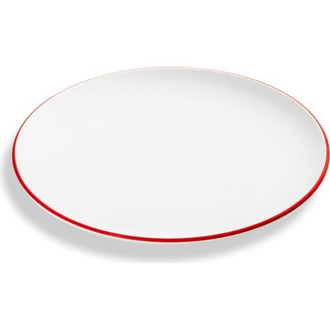 Gmundner Keramik Rubinroter Rand, Dessertteller Cup (Ø 20cm)