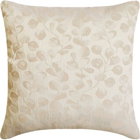 Fundas de almohada decorativas HomeCentric, color beige, 35,5 cm x 35,5 cm, paquete de 2, fundas de cojín jacquard con estampado floral, estilo moderno - Pétalos en tonos pastel (1/5)
