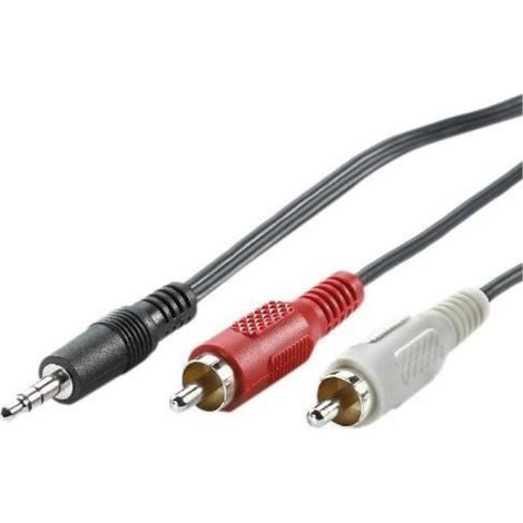 Câble audio - Jack 3,5 mm mâle / 2 x RCA mâle - 10 m