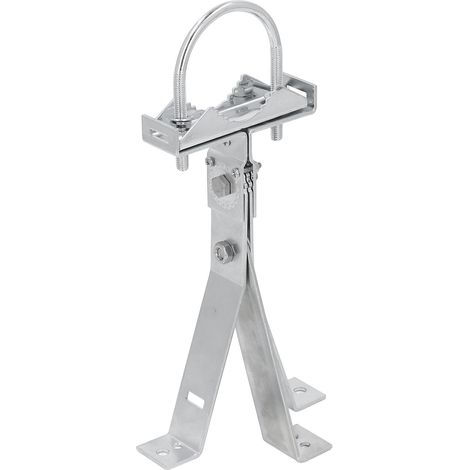 Kit de montage pour antenne satellite (2 pièces) : installation sur mât, mur ou toit, support extérieur (1/5)