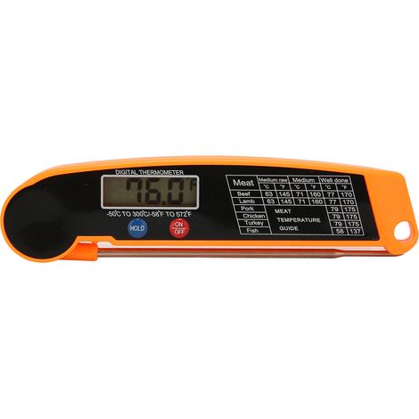 Thermomètre à Viande Numérique Multifonction - Lecture Instantanée pour Cuisine, Grill et BBQ (1/5)