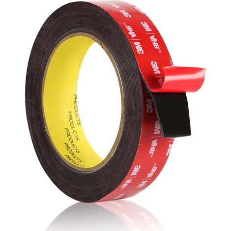 3M VHB 5952 Extra starkes doppelseitiges Klebeband, wasser- und hochtemperaturbeständig (40 mm x 3 m), Schwarz (1/5)
