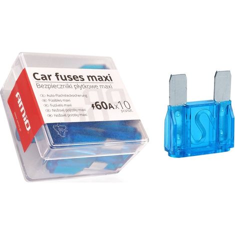 Kfz-Sicherungskasten Maxi 10 Stück 60A amio-02328