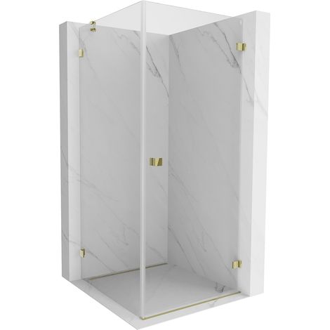 Mexen Lunar-B Duschkabine Drehbar Rechts 90 x 90 cm, Transparent, Gold - 832-090-090-50-00-P (1/5)