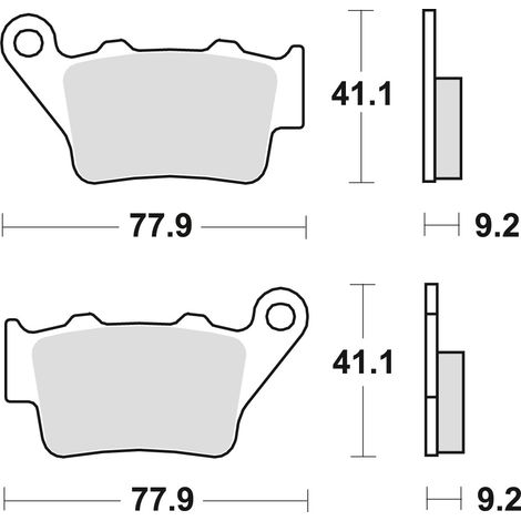 Pastillas de freno TRW ZF KH208 orgánicas para Aprilia Pegaso 650 01-10, ETV 1200 Caponord 13-17, Honda NX 650 Dominator 95-01, Yamaha MT-03 / XT 660 04-16, XT 660Z Tenere 08-16, TRASERAS
