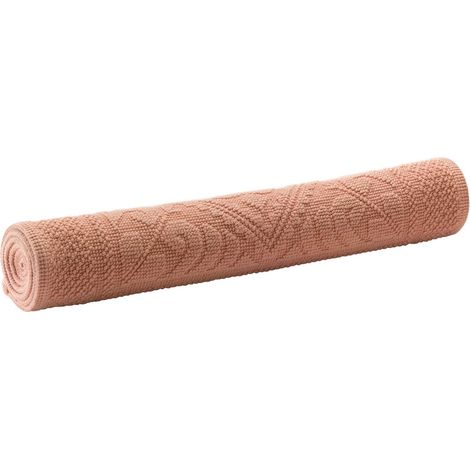 Tapis de bain uni pour sortie de douche et baignoire coloris argile 54 x 110 cm - PANGIVO