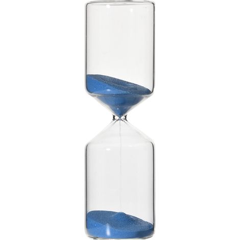 1 Sablier en verre forme cylindrique 30 minutes décoration bureau maison cadeau anniversaire (1/5)