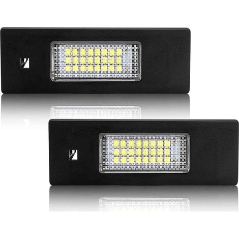Bombillas LED para matrícula de coche, superbrillantes, 6000 K, xenón blanco, 24 SMD, E87/E81/E64/E63/E85/E86/F12/F13/K48, etc., 2 unidades (1/5)