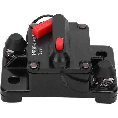 Selbstrückstellender Leitungsschutzschalter, Sicherungshalter, wasserdichter automatischer Schalter aus rotem Kupfer, DC 12–42 V, 150 A (1/5)