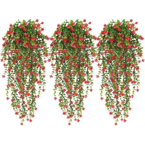 3pcs Plantes Suspendues Artificielles 100cm Long Plante Suspendue Artificielle Décor De Mariage Faux Ivy Vigne pour Mur Maison Chambre Intérieur Extérieur Décoration (1/5)