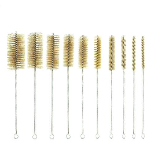 10-teiliges Rohrreinigungsbürsten-Set, inklusive runder Rollenbürsten und Rohrreinigungsbürsten zur Reinigung von Löchern. (1/5)
