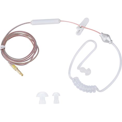 Cuffie auricolari di sicurezza con tubo ad aria e microfono per iOS e Android, dal design unico e trasparente. (1/5)