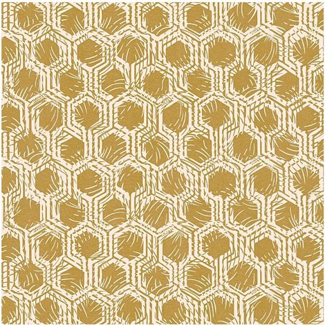 Graphic wallpaper wall Profhome 333273 non-woven wallpaper smooth with graphical pattern matt gold beige 5.33 m2 (57 ft2) (1/5)