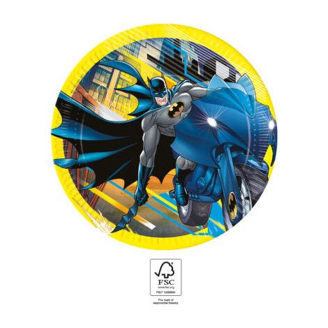 Assiettes en carton Batman -Rogue Rage - 8 pièces - 23 cm (1/2)