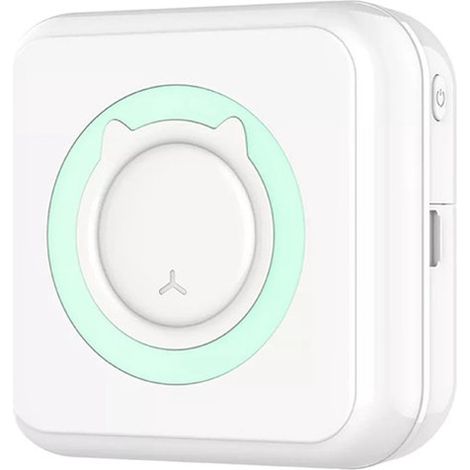 Mini stampante PRO - Stampante tascabile - Stampante fotografica wireless Bluetooth per smartphone - Include 13 rotoli e 6 penne - Senza inchiostro - Stampante per etichette - Portatile (1/5)