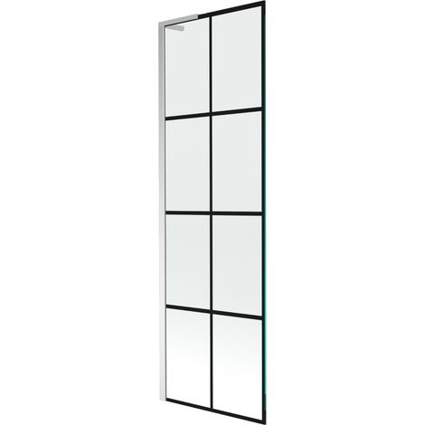 Paroi de baignoire pivotante Mexen Next L 1 volet 60 x 150 cm, motif noir, chrome - 895-060-000-03-77-01 (1/5)
