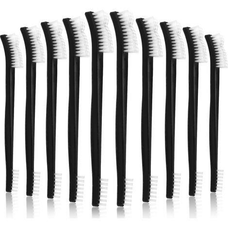 Lot de 10 brosses de nettoyage double face en nylon avec deux extrémités, petite brosse multifonctionnelle et brosse à joints pour cuisine, salle de bain et endroits étroits (1/5)