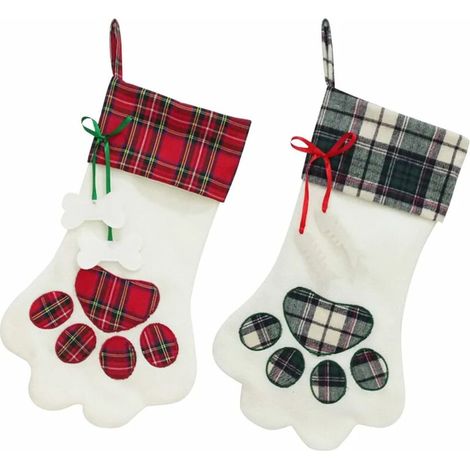 Chaussettes de Noël mignonnes, motifs classiques de dessins animés, décorations à suspendre pour la maison, la fenêtre, la cheminée ou le sapin de Noël (2 pièces) - (1/5)