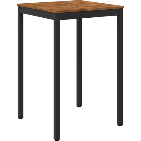 Mesa de Bar para Jardín Natural y negro 70 x 68,5 x 105 cm vidaXL