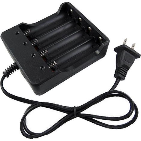 Chargeur rapide universel 4,2 V à 4 broches pour batteries 18650 (prise UE/US) - Idéal pour le camping, la randonnée et les activités de plein air.