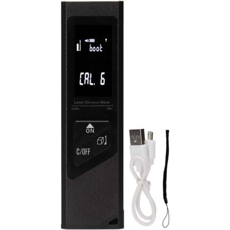 Télémètre laser 40M télémètre de charge USB télémètre laser infrarouge Noir (1/5)