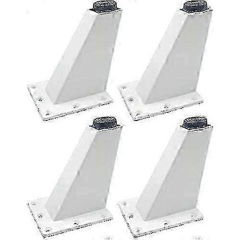 4 pieds de meubles réglables en aluminium blanc (1/5)