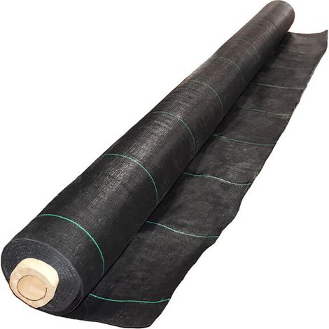 Maillestore – Toile de paillage noire 130g/m² – Non pliée 1.25m x 100m – Barrière physique contre les mauvaises herbes – Polypropylène durable