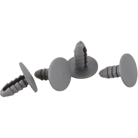 50 rivetti in plastica grigia con foro da 8 mm per portiere auto (1/5)