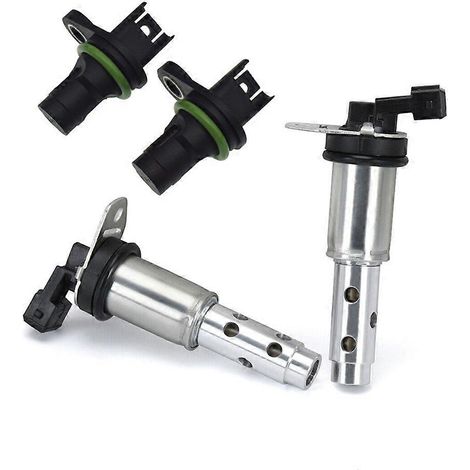 4 capteurs de position d'arbre à cames et solénoïdes de calage pour BMW N51 N52 N53 N54 (références : 11367585425 et 13627558518). (1/5)