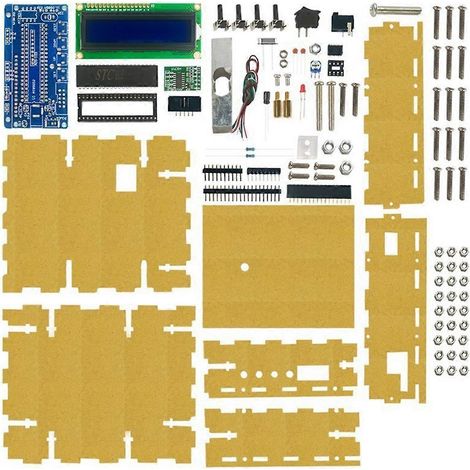 Elektronisches Mikrocontroller-Balance-Set zum Selberbauen, inklusive Ständer, Kraftsensor, Bauteilen für PCB-Experimente und einer selbstmontierbaren Elektronikplatine. (1/5)