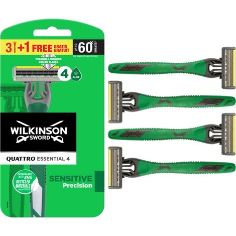 Rasoio usa e getta Wilkinson, confezione da 4 pezzi.