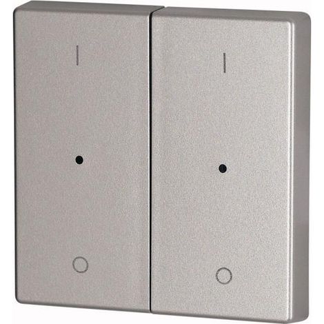 Bouton à bascule double +raccord de manomètre I/0 couleur argent EATON CWIZ-02/13-LED