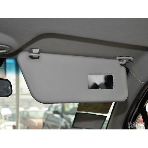 Pare-soleil beige droit (1 pièce) avec miroir pour Chery QQ (2008-2011) - Pièces détachées automobiles chinoises - Pare-soleil bicolore avec miroir (1/4)