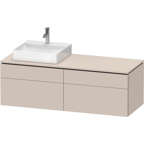 Duravit L-Cube Meuble sous-lavabo en console suspendu, avec plan