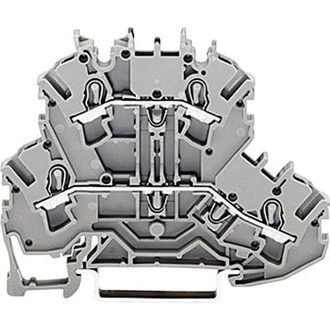 Bloc de jonction traversant à 2 étages WAGO 2002-2204 5.20 mm ressort de traction Affectation: N, N bleu 1 pc(s) (1/2)