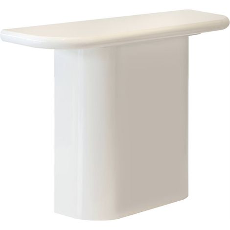 Console crème aux lignes arrondies - lait de coco (1/5)