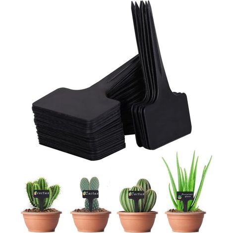 DEESSE SHOP - 100pcs étiquettes de plantes étiquettes de jardin étanches, étiquettes de plantes en plastique de type T étiquettes de semis, étiquettes de plantes pour jardin de semences de légumes à f (1/5)