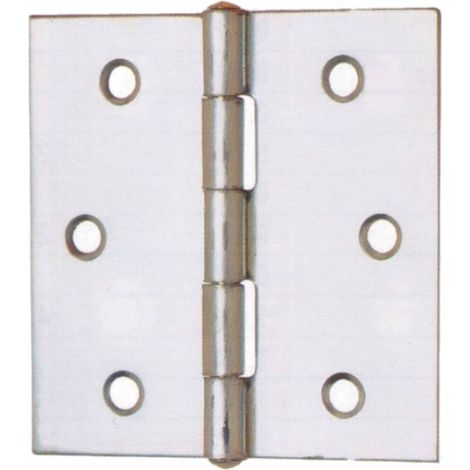 CERNIERA QUADRA P/FISSO ACCIAIO ZINCATO MM. 50. Prezzo per 1 pezzo.