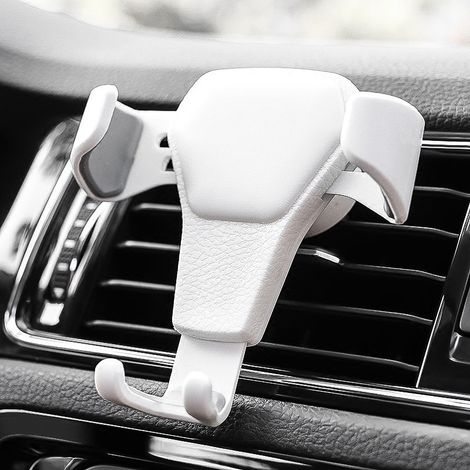 blanc Support de téléphone de voiture support de téléphone de voiture support de smartphone de voiture support anti - rayures support de ventilation support de téléphone portable (1/5)