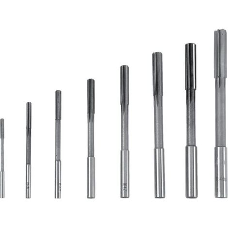 Alesatori dritti a 4 taglienti in HSS – Set di 8 pezzi (da 3 a 10 mm) in acciaio rapido, per lavorazioni di precisione e finiture ottimali.