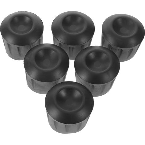 6 Pièces Embouts de Pied D’Enceinte en Caoutchouc, Cache-Pieds de Support D’Instrument, Noir, pour Tubes de 35mm, sans Outil, des Vibrations, Studio et Installations Audio (1/5)