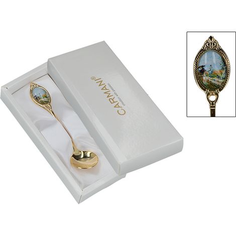 Cucchiaino da zucchero in ceramica Claude Monet, posata decorativa, idea regalo per il caffè.